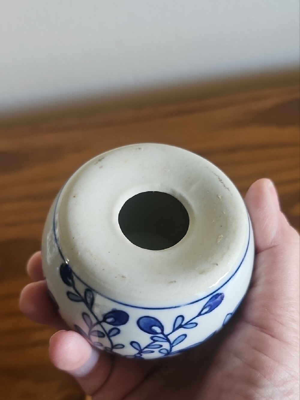 Centrum Ceramic Co. Blue & White Floral Round Tea Light Holder Tote 11 - Picture 3 of 5